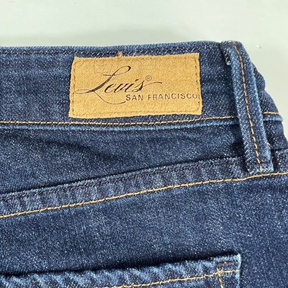 Levi's Jean Shorts Women's 29 Demi Curve Dark Blue Cut Offs Stretch Denim Jorts - Picture 9 of 14